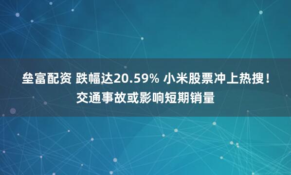 垒富配资 跌幅达20.59% 小米股票冲上热搜！交通事故或影响短期销量